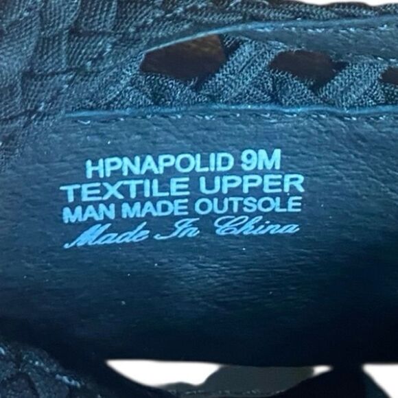 Donald Pliner Women's Sz 9 Napoli Crepe Elastic Tie Wedges Black - Picture 10 of 10